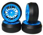 Gomme Drift Spec D offset +6 cerchio 7 raggi sdoppiati Blu (4 pz) yeahracing WL-0082