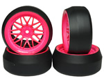 Gomme da Drift offset +6 Spec D LS con cerchio BBS Fucsia yeahracing WL-0084