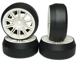 Gomme Drift Spec D offset +3 cerchio 10 raggi Bianco (4 pz) yeahracing WL-0092