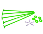 Stecche porta ruote automodelli 1:10 Verde fluorescente (5 pz) yeahracing YA-0122FG
