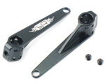 Supporti carrozzeria posteriori Hi Down-Force V2.0 alluminio regolabili Neri yeahracing YA-0199V2BK