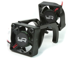 Dissipatore ultraleggero in alluminio con 2 ventole High-Speed Tornado per motori 540 Nero yeahracing YA-0257BK