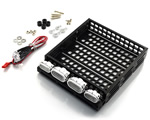 Portapacchi alluminio componibile per tetto Scaler con 4 fari a Led yeahracing YA-0381