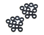 Spessori in M3 in alluminio 1,5 mm Neri (20 pz) yeahracing YA-0394BK