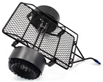 Carrello a 2 ruote Nero in acciaio con balestre per trasporto carichi Jeep Crawler yeahracing YA-0405