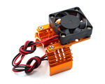 Dissipatore in alluminio con ventola x motori 540 Arancio yeahracing YA-0409OR