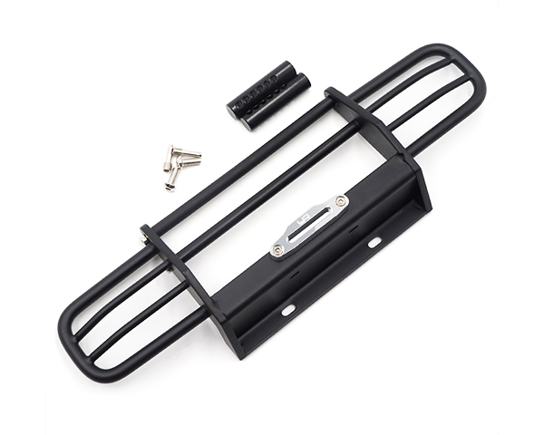 AMK Paraurti Anteriore E Posteriore In Ottone Per Axial SCX10 III, 158g, Con Tirante Sterzo, Colore Nero, Aggiornamento RC Crawler