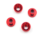 Rondelle svasate speciali per montaggio Servocomando M3 in alluminio Rosse (4 pz) yeahracing YA-0577RD