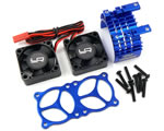 Dissipatore in alluminio Blu 2 ventole Tornado High Speed per motori 540/550 yeahracing YA-0643BU