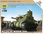 US Medium Tank M3 Lee 1:100 zvezda ZV6264