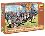 Prussian Grenadiers of Frederick II The Great XVIII century A.D. 1:72 zvezda ZV8071